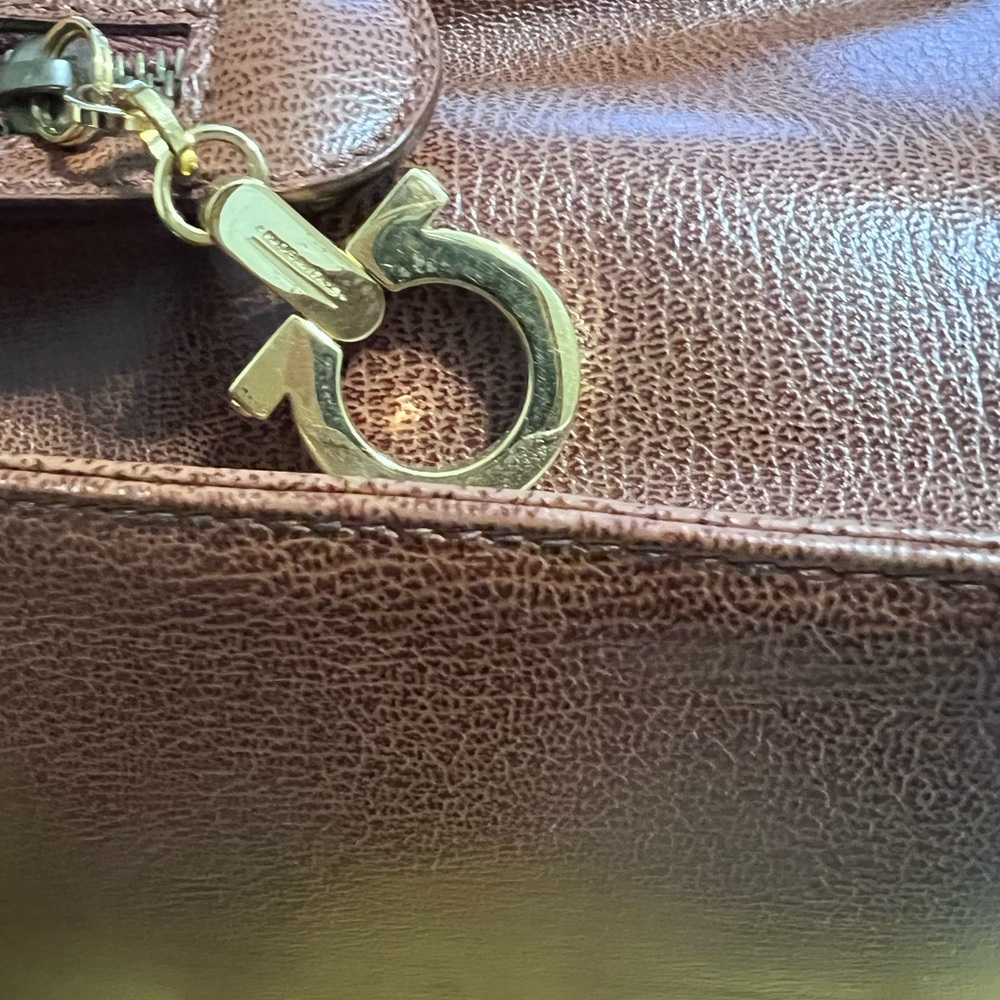 Salvatore Ferragamo Rich Brown Satchel/ Handbag/ Crossed-body - Picture 13 of 14